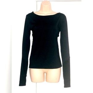 Gorgeous Long Black Sleeve Top‎ Cut Out Detail